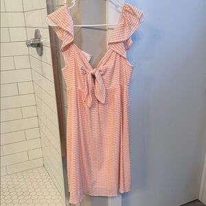 Pink Lily Gingham Ruffle Dress